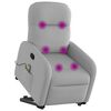 vidaXL Massagesessel mit Aufstehhilfe Wolkengrau Stoff