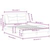 vidaXL Bettgestell ohne Matratze "Hvar" Dunkelgrau 140x200 cm Stoff
