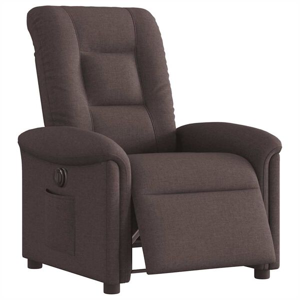 vidaXL Relaxsessel Elektrisch Dunkelbraun Stoff
