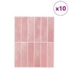vidaXL Rechteckige Fliese 10 pcs Rosa 29 x 23 x 0,08 cm