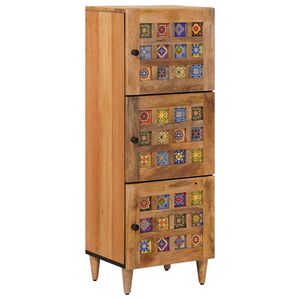 vidaXL Highboard Natur 40 x 33 x 110 cm Massivholz Mango