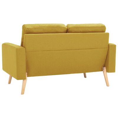 vidaXL 2-Sitzer-Sofa Gelb Stoff