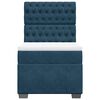 vidaXL Boxspringbett mit Matratze Blau 90x190 cm Samt