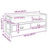 vidaXL TV-Schrank Altholz Massiv