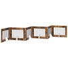 vidaXL Klappbares Hundetor mit St&auml;ndern 6 stk. R&auml;uchereiche 482 cm