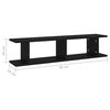 vidaXL Wandregale 2 Stk. Schwarz 90x18x20 cm Holzwerkstoff