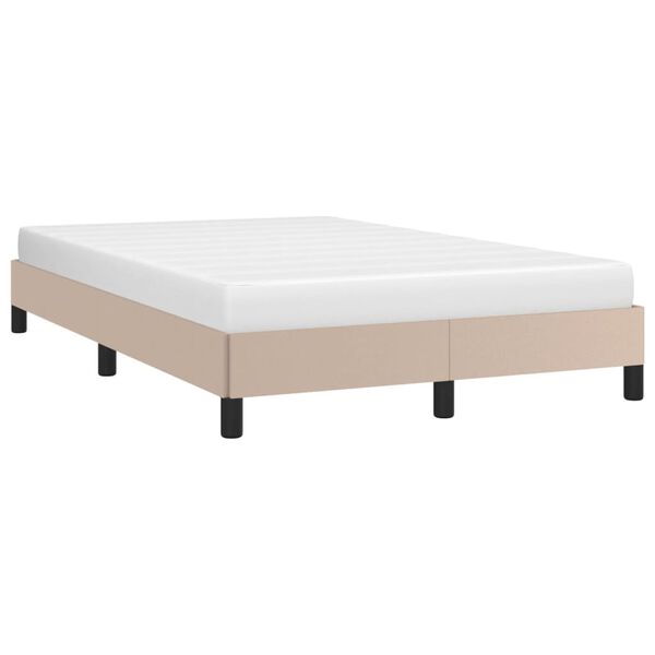 vidaXL Bettgestell ohne Matratze Cappuccino-Braun 120x190cm Kunstleder