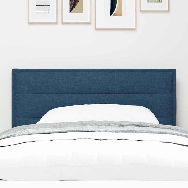 vidaXL LED Kopfteil mit LED-Lichtleisten Blau 80 cm Polyester