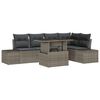 vidaXL Gartensofa-set 6 stk. Grau Poly-Rattan