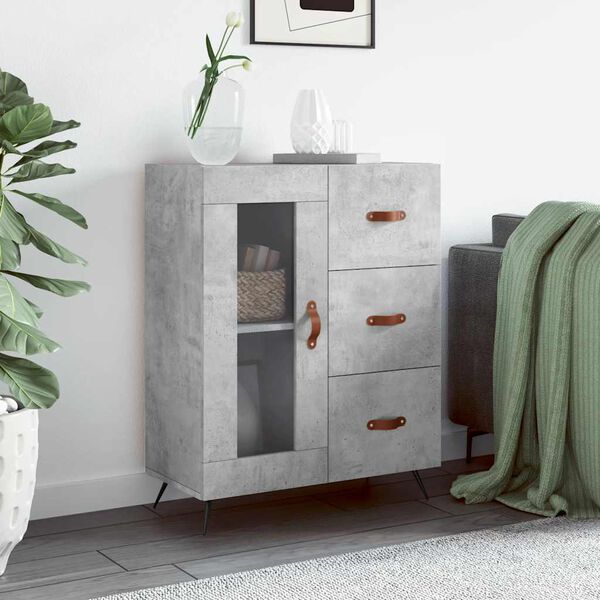 vidaXL Sideboard Betongrau 69,5x34x90 cm Holzwerkstoff