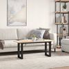 vidaXL Couchtisch O-Gestell 110x40x45 cm Massivholz Kiefer & Stahl