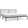 vidaXL Bettgestell mit Kopfteil Metall Schwarz 180x200 cm
