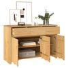 vidaXL Sideboard Drammen Eiche 114 x 43 x 75,5 cm Massivholz Kiefer