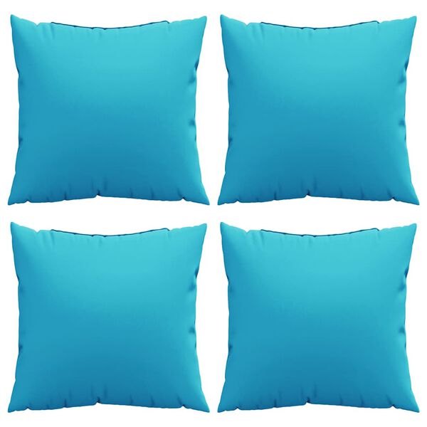vidaXL Streupillows Uni 4 pcs T&uuml;rkis 50 x 50 cm Polyesterstoff