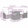 vidaXL Garten-Sofa-Set mit Speicher 6 pcs Beige Poly Rattan