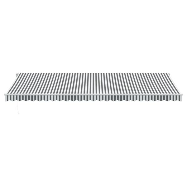 vidaXL Markise Automatisch mit LED Anthrazit & Wei&szlig; 600x350 cm