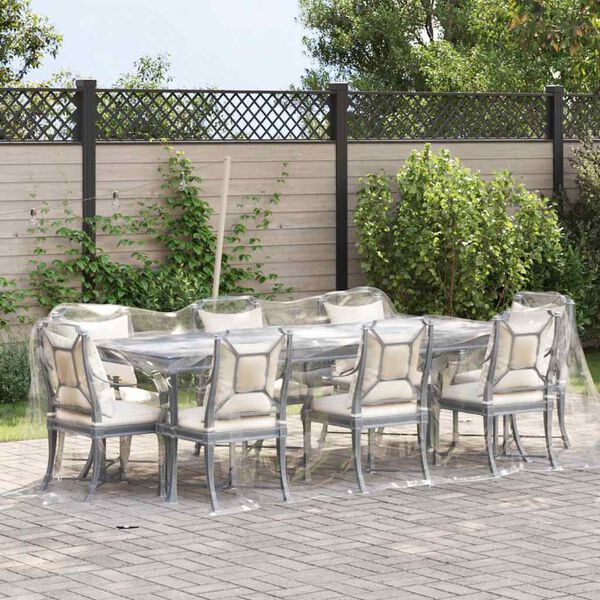 vidaXL Transparente Plane mit &Ouml;sen 2x6 m PVC