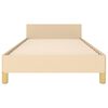 vidaXL Bettgestell ohne Matratze Creme 80x200 cm Stoff