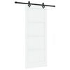 vidaXL Schiebet&uuml;r ORKDAL Wei&szlig; 83 x 202 cm Massives Kiefernholz