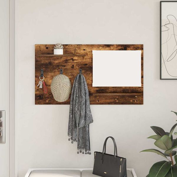 vidaXL Wandmontierter nachttisch Ger&auml;ucherte Eiche 90 x 10 x 50 cm