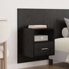 vidaXL Kopfteil mit Schrank 3 pcs Schwarz Eichen-Optik Holzwerkstoff