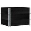vidaXL Paletten-Aufsatzrahmen 3 Stk. Schwarz 80x60cm Massivholz Kiefer