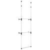 vidaXL Teleskop-Garderobe mit Stangen Aluminium