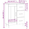 vidaXL Sideboard Wei&szlig; 69,5x34x90 cm Holzwerkstoff