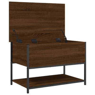 vidaXL Sitzbank mit Stauraum Braun Eiche 70x42,5x47 cm Holzwerkstoff
