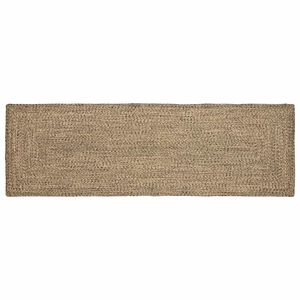 vidaXL Bereichsteppiche Nat&uuml;rlich und Schwarz 80 x 200 cm Jute
