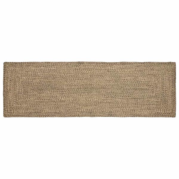 vidaXL Bereichsteppiche Nat&uuml;rlich und Schwarz 80 x 200 cm Jute