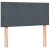 vidaXL Boxspringbett mit Matratze & LED Dunkelgrau 90x210 cm Samt