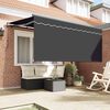 vidaXL Einziehbare Markise Gestreift Anthrazit 300 x 200 cm Stoff