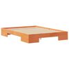 vidaXL Bodenbettgestell Braun 135 x 190 cm Massivholz Kiefer