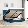 vidaXL Ottoman-Bett mit Matratzen Dunkelblau 180x200 cm Samt