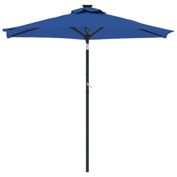 vidaXL Sonnenschirm mit Stahlmast Azurblau 225x225x212 cm