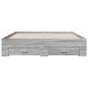 vidaXL Bettgestell mit Schubladen Grau Sonoma 150x200 cm Holzwerkstoff