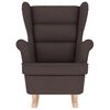 vidaXL Schaukelsessel Dunkelbraun 74x90x102 cm Stoff