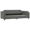 vidaXL Tagesbett Ausziehbar mit Matratzen Dunkelgrau 90x200 cm Stoff