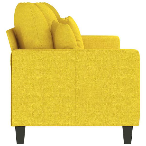 vidaXL 3-Sitzer-Sofa Hellgelb 180 cm Stoff