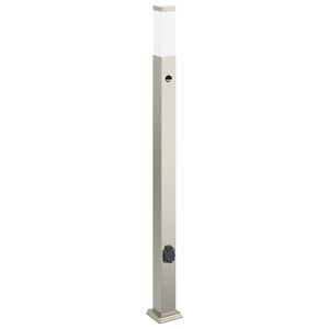 vidaXL Pollerleuchte mit Sensor und Steckdose 110 cm Edelstahl IP44