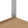vidaXL Lagerregale mit 5 B&ouml;den 4 Stk. Silbern Stahl & Holzwerkstoff