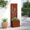 vidaXL Garten Sichtschutz-Leinwand Rostig 50 x 140 cm Wetterfeststahl