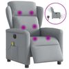 vidaXL Massagesessel Elektrisch Hellgrau Stoff