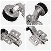 vidaXL Scharnier 123 pcs Silber 0 Eisen
