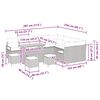 vidaXL Garten-Sofa-Set mit Kissen mit Speicher 13 pcs Beige und Creme