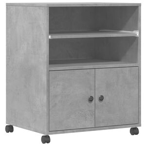 vidaXL Druckerst&auml;nder mit Rollen Betongrau 60x48x74 cm