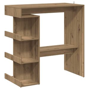 vidaXL Bartisch mit Regal Artisan-Eiche 100x48x101,5 cm