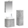 vidaXL Badezimmerm&ouml;bel-Set 4 pcs Betongrau Ingenieurholz und Glas