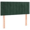 vidaXL Boxspringbett mit Matratze & LED Dunkelgr&uuml;n 80x200 cm Samt